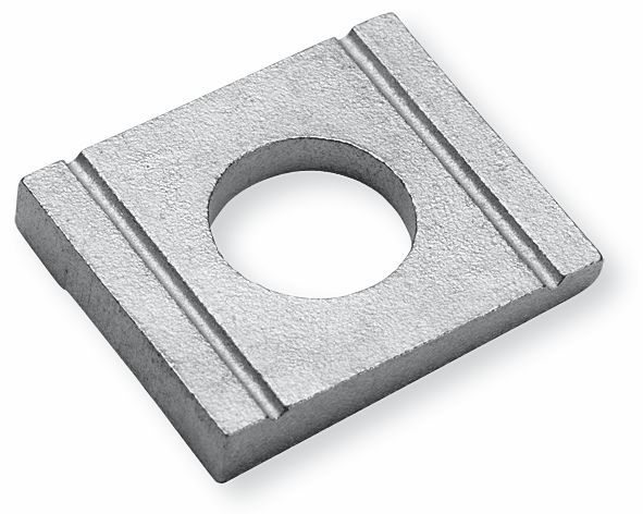 DIN 434 Négyzetes alátét U-szelvényhez, Acél, Horganyzott, D 11 M 10, 250darab/csomagolás termék fő termékképe