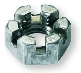 DIN 937 Hatlapú koronás anya (alacsony forma), 5., Horganyzott, M 24x1,5, 50darab/csomagolás termék fő termékképe