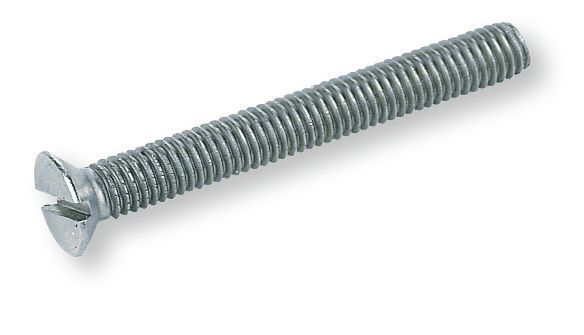 DIN 963 Süllyesztettfejű, egyeneshornyos csavar, 4.8, Horganyzott, M 2x10, 2000darab/csomagolás termék fő termékképe