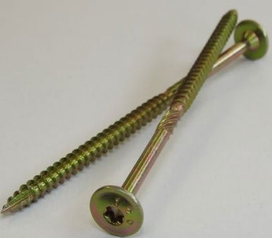 Faszerkezetépítő csavar, laposfejű, sárgahorganyzott 8x300, 50darab/csomagolás termék fő termékképe