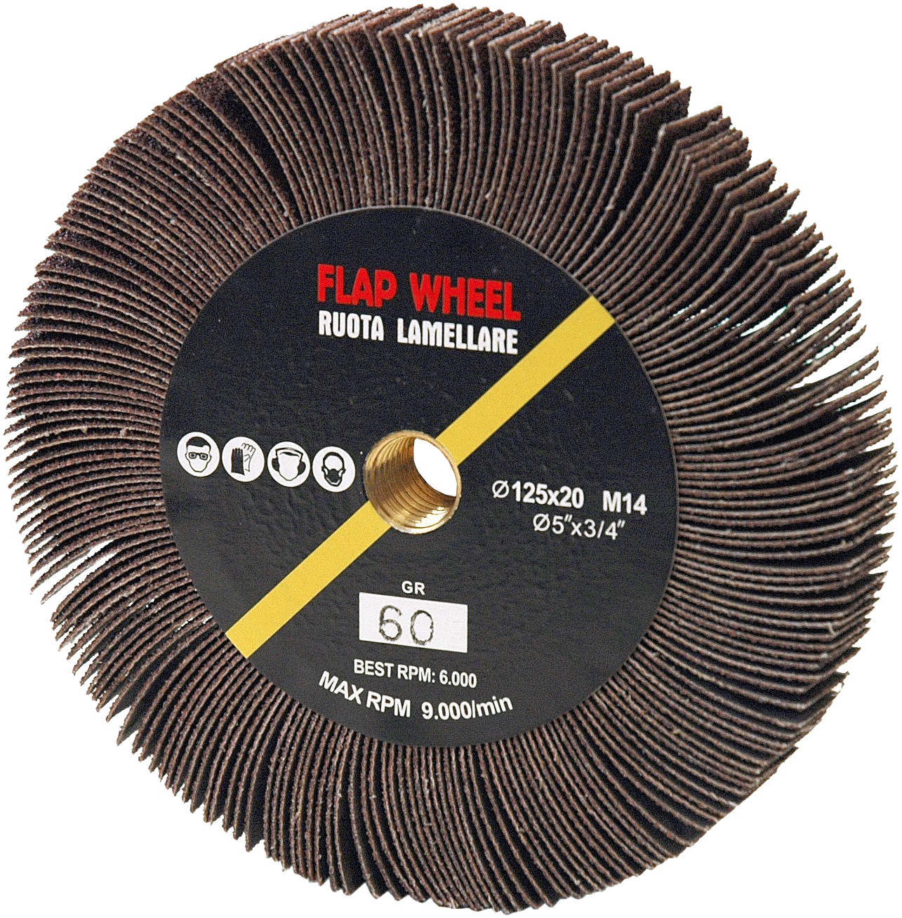 Abraboro D 125 x 20 mm lamellás csiszolókerék, 60-as szemcseméret termék fő termékképe