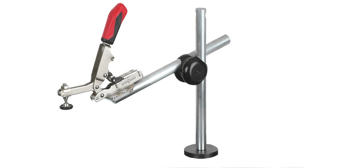 Schweisskraft Állványos függőleges bilincs szorítócsavarral perforált lemezekhez Ø 28 mm termék fő termékképe