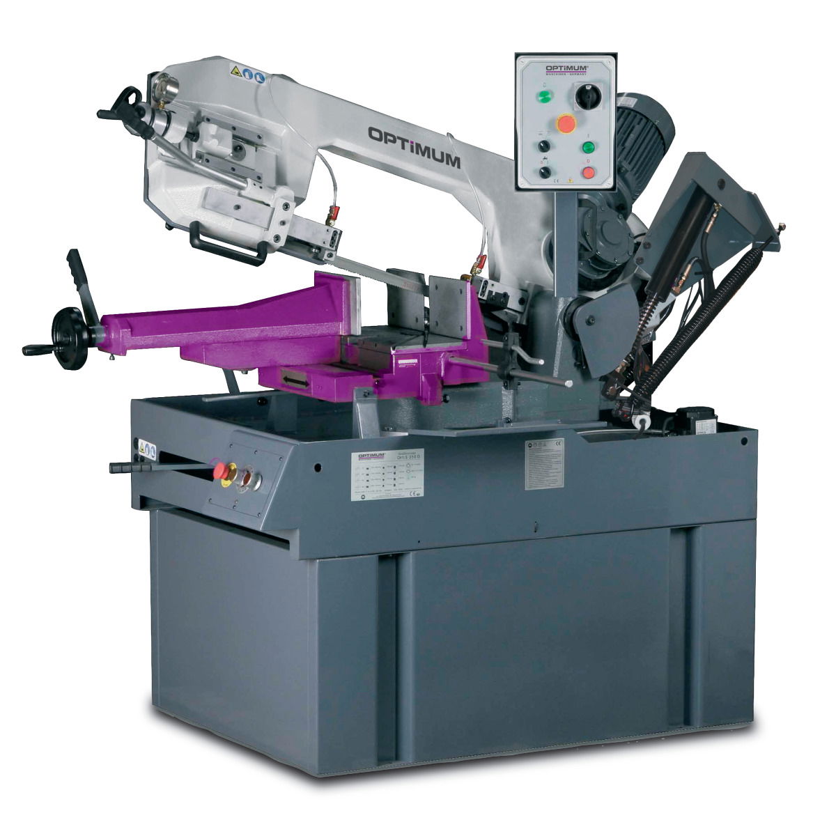 OPTIMUM Szalagfűrészgép OPTIsaw S 350DG (2,2kW, 270mm, 2925x27x0,9mm, 36/72m/p) termék fő termékképe