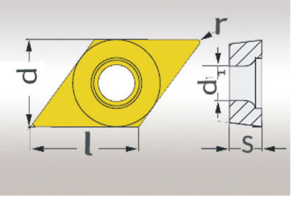 OPTIMUM Váltólapka D/55° DCMT070204 (DM 10 mm) (5 db) termék fő termékképe