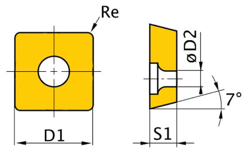 OPTIMUM Keményfém váltólapkák (5 db/csomag) ISO SNMG090304 termék fő termékképe
