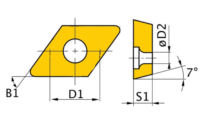 Optimum Váltólapka készlet ISO DCMT070204 (5 db-os) termék fő termékképe