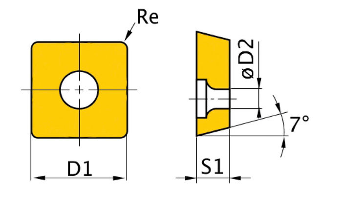 Optimum Váltólapka ISO SCMT060204 termék fő termékképe