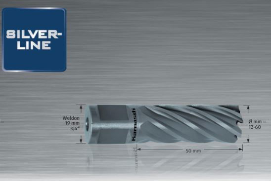 METALLKRAFT Koronafúró 33mm/50mm vágóéllel, 19mm weldonszár HSS Silver-Line termék fő termékképe