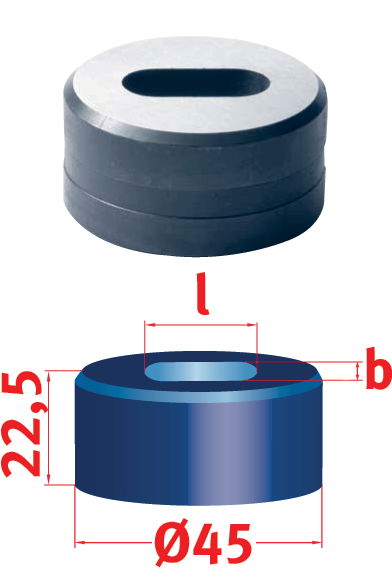 Metallkraft hosszlyuk matrica Nr.45 12,0 x 31,0 mm termék fő termékképe