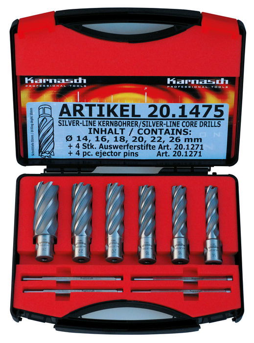 METALLKRAFT SILVER-LINE 50 Weldon koronafúró készlet 14/16/18/20/22/26mm / 50mm anyagv.-ig termék fő termékképe