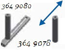 METALLKRAFT Oldalvezető görgő anyagtovábbító (290mm széles) asztalhoz (állítható) termék fő termékképe