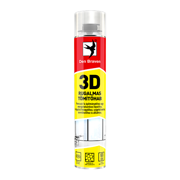 Den Braven 3D tömítőanyag, pisztolyos flakon, fehér 750 ml termék fő termékképe