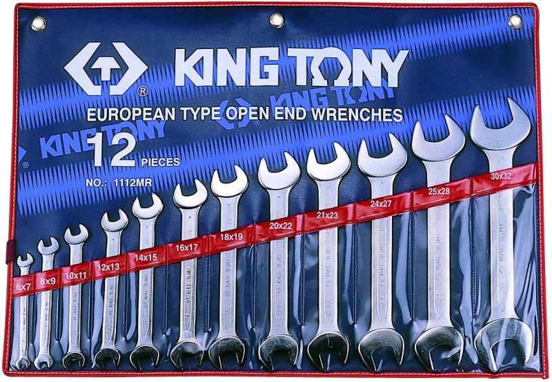 King Tony 12 részes villáskulcs készlet coll 1/4˝-1-1/4˝ 1112SR termék fő termékképe