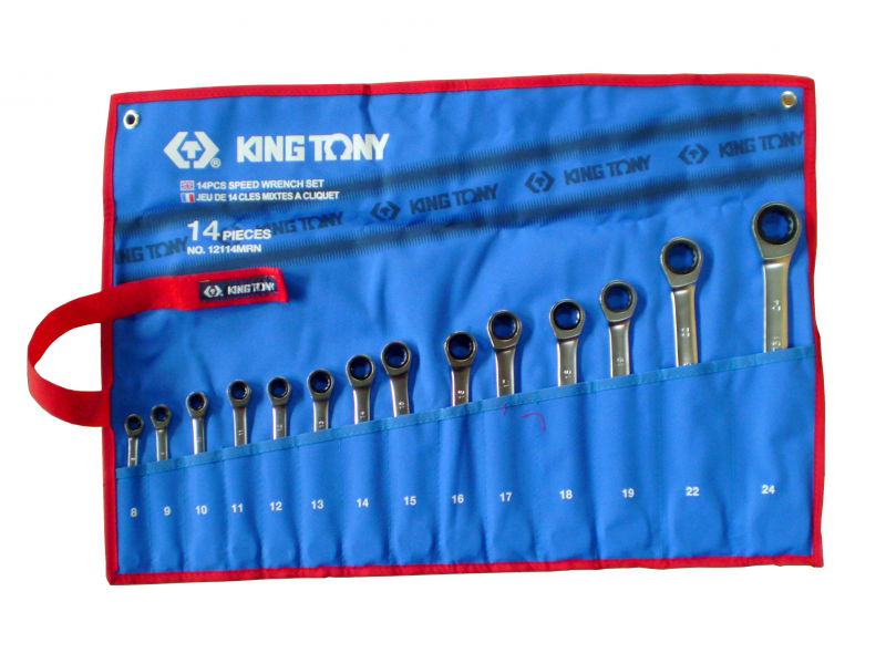 King Tony 14 részes racsnis csillag-villáskulcs készlet 12114MRN termék fő termékképe