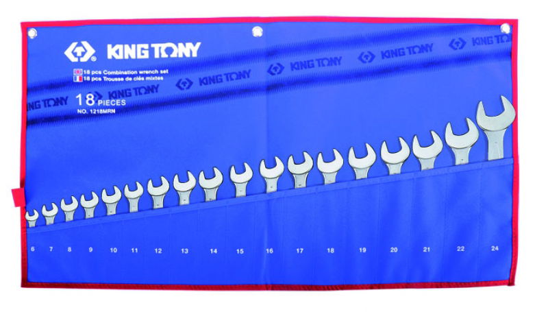King Tony 18 részes csillag-villáskulcs készlet 6-24mm 1218MRN termék fő termékképe