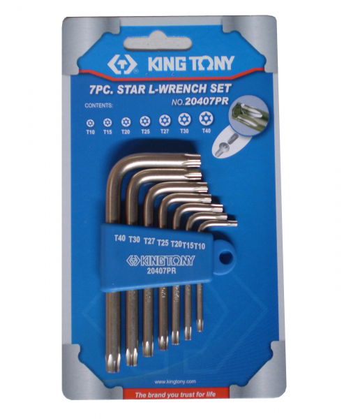 King Tony 7 részes torxvégű furatos imbuszkulcs készlet  20407PR termék fő termékképe