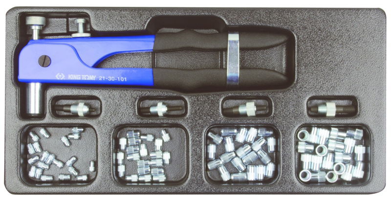 King Tony 85 részes anyaszegecshúzó fogó készlet 21-30-09MR termék fő termékképe