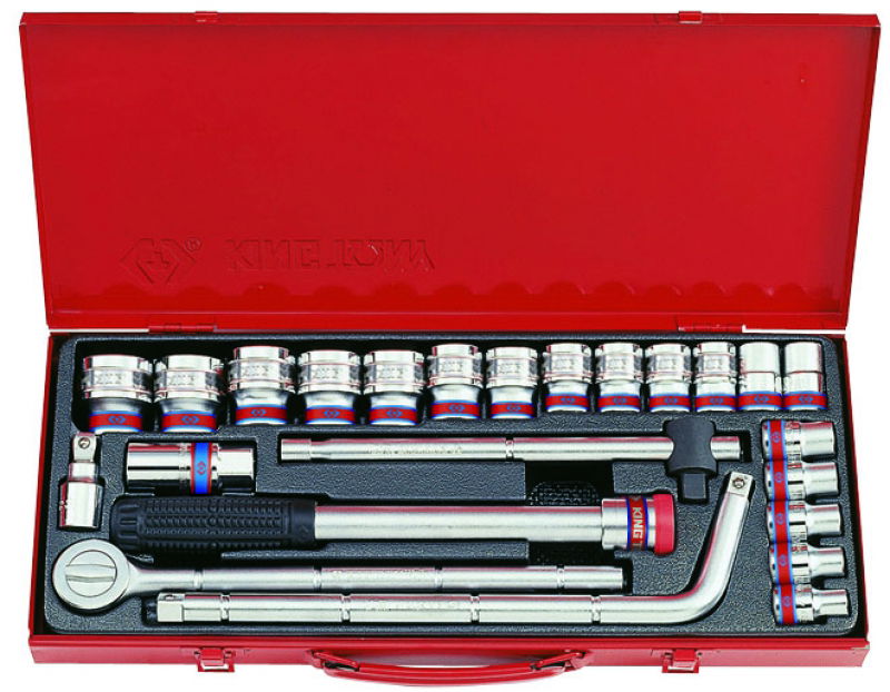 King Tony 24 részes 1/2˝-os kézi dugókulcs készlet coll 12* SAE 4024SR termék fő termékképe
