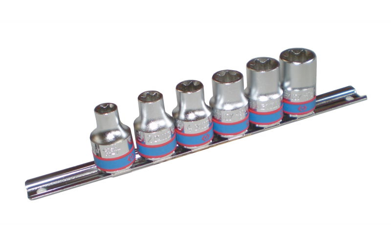 King Tony 6 részes 1/2˝-os torx-dugókulcs készlet sínen 4106PR termék fő termékképe