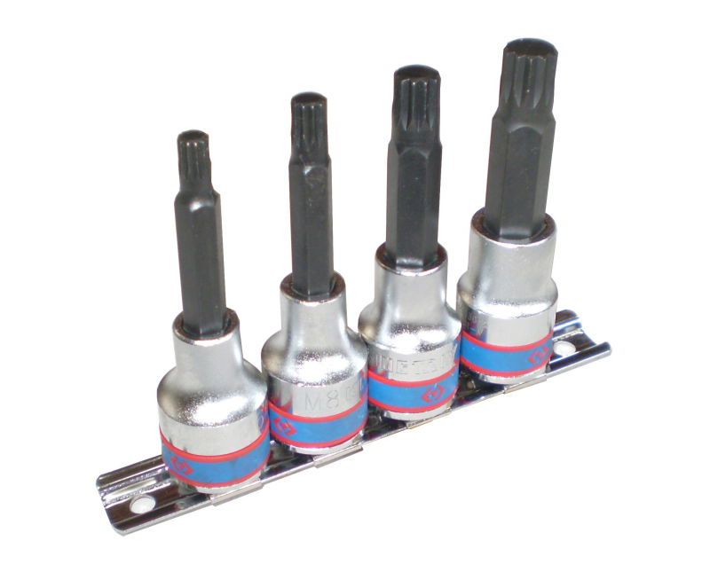 King Tony 4 részes 1/2˝-os spline bitfejkészlet L=80mm   4136PR termék fő termékképe