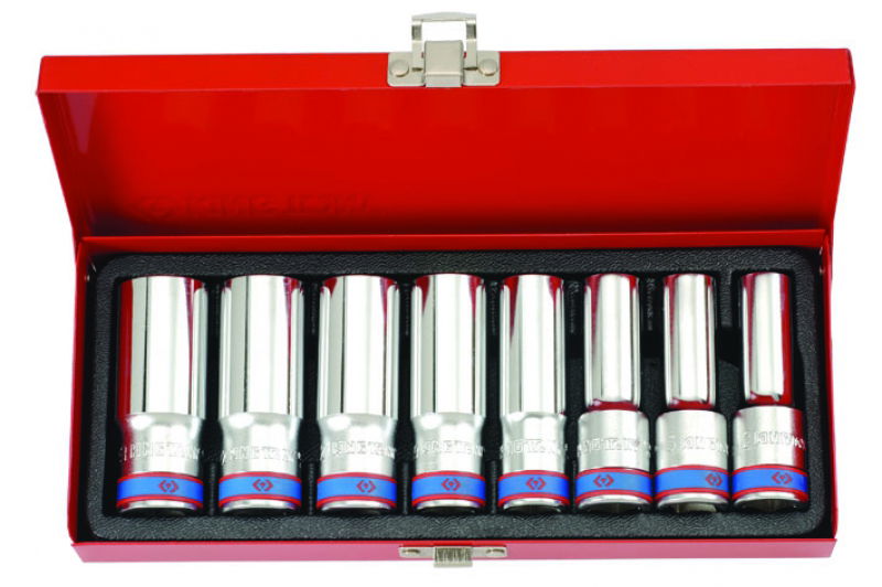 King Tony 8 részes 1/2˝-os kézi hosszú dugókulcs készlet 12*  4208MR termék fő termékképe