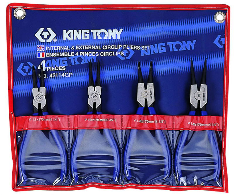 King Tony 4 részes zégerfogó készlet 42114GP termék fő termékképe