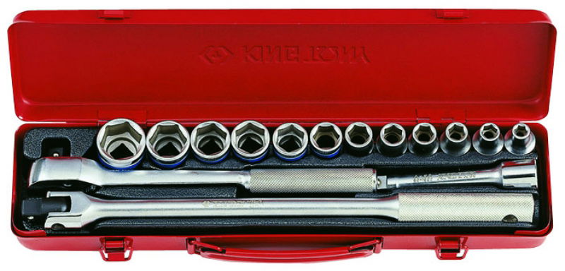 King Tony 15 részes 1/2˝-os kézi dugókulcs készlet 6* 4501MR termék fő termékképe