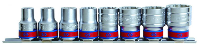 King Tony 8 részes 1/2˝-os kézi dugókulcs készlet coll SAE 6*  4510SR termék fő termékképe