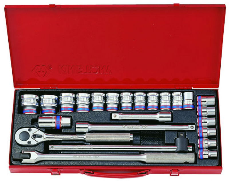 King Tony 24 részes 1/2˝-os kézi dugókulcs készlet 6* 4526MR termék fő termékképe
