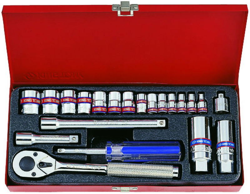 King Tony 21 részes 1/4˝-os & 3/8˝-os dugókulcs készlet   5522MR termék fő termékképe