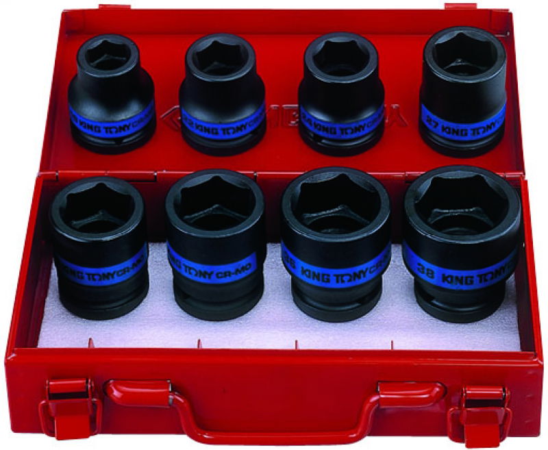 King Tony 8 részes 3/4˝-os gépi dugókulcs készlet  6408MP termék fő termékképe
