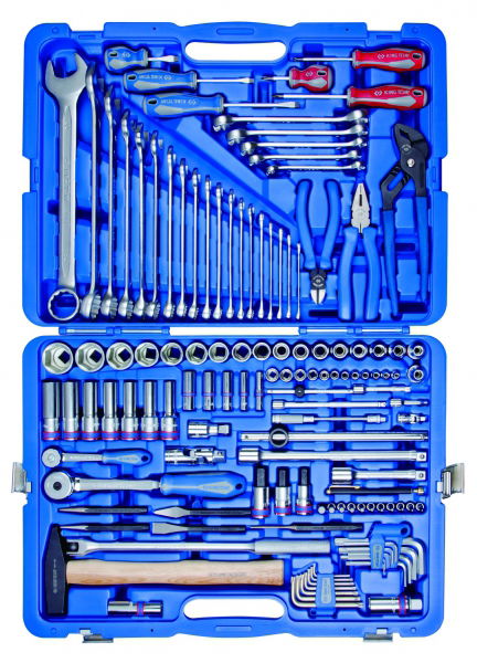 King Tony 128 részes 1/4"&1/2"-os dugókulcs&vegyes szerszámkészlet 7528MR termék fő termékképe