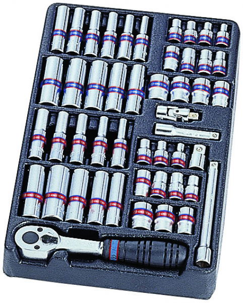 King Tony 48 részes 1/4˝-os kézi dugókulcs készlet 6* 9-2548CR termék fő termékképe