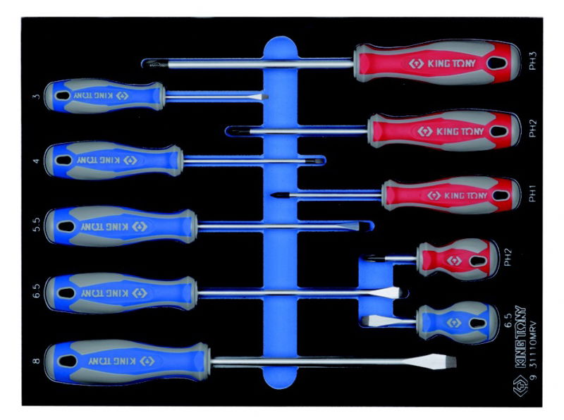 King Tony 10 részes csavarhúzó készlet  9-31110MRV termék fő termékképe