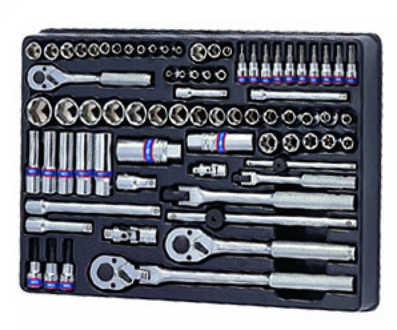 King Tony 75 részes1/4˝& 3/8˝-os dugókulcskészlet 9-5575MR termék fő termékképe