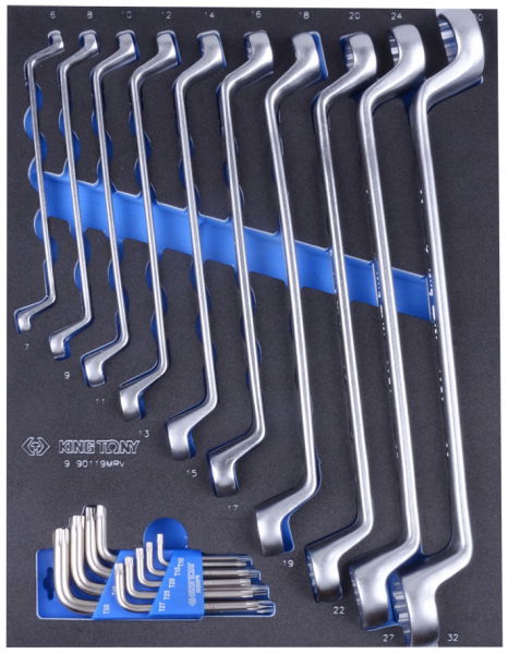 King Tony 19 részes csillagkulcs- & torx-imbuszkulcs készlet (EVA tálcás) 9-90119MRV termék fő termékképe