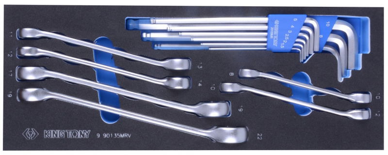 King Tony 15 részes fékcsőkulcs- & imbuszkulcs készlet (EVA tálcás) 9-90135MRV termék fő termékképe