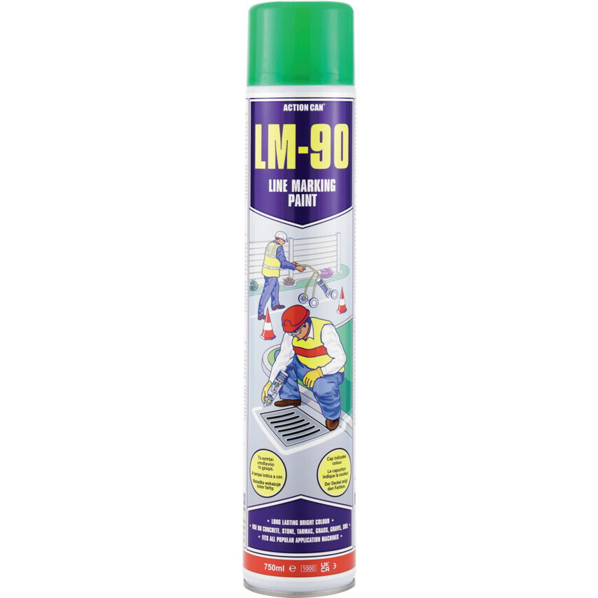 Action Can LM-90 VONALJELÖLŐ FESTÉKSPRAY, 750 ML ZÖLD RAL 6018 termék fő termékképe