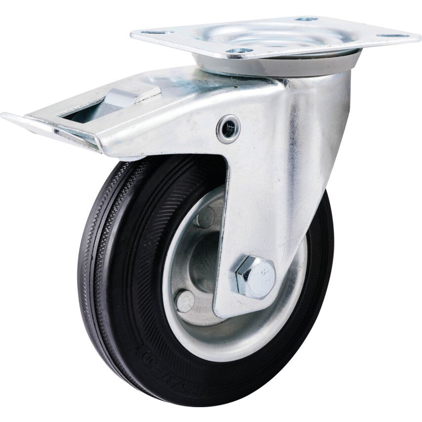 Atlas Workholders BOLYGÓ TÍPUS FELSÕ TÁNYÉRRAL ÉS FÉKKEL 125MM GUMIABRONCS ACÉL AGY termék fő termékképe