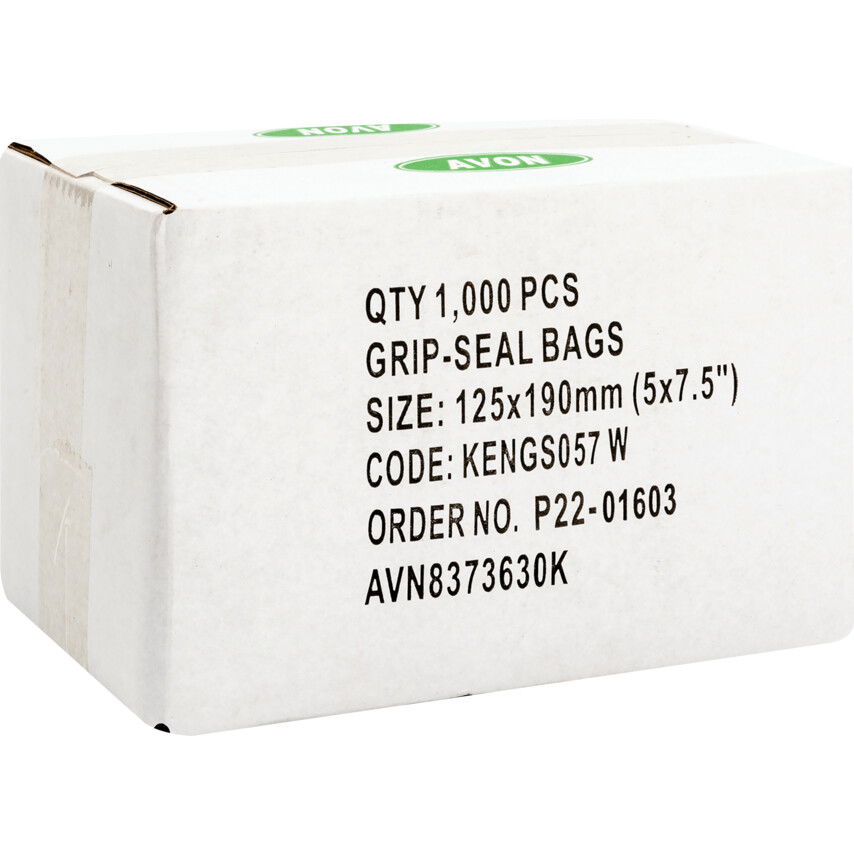Avon 5"X7.1/2" ÚJRAZÁRHATÓ, FELIRATOZHATÓ POLIETILÉN TASAKOK (PK-1000) termék fő termékképe