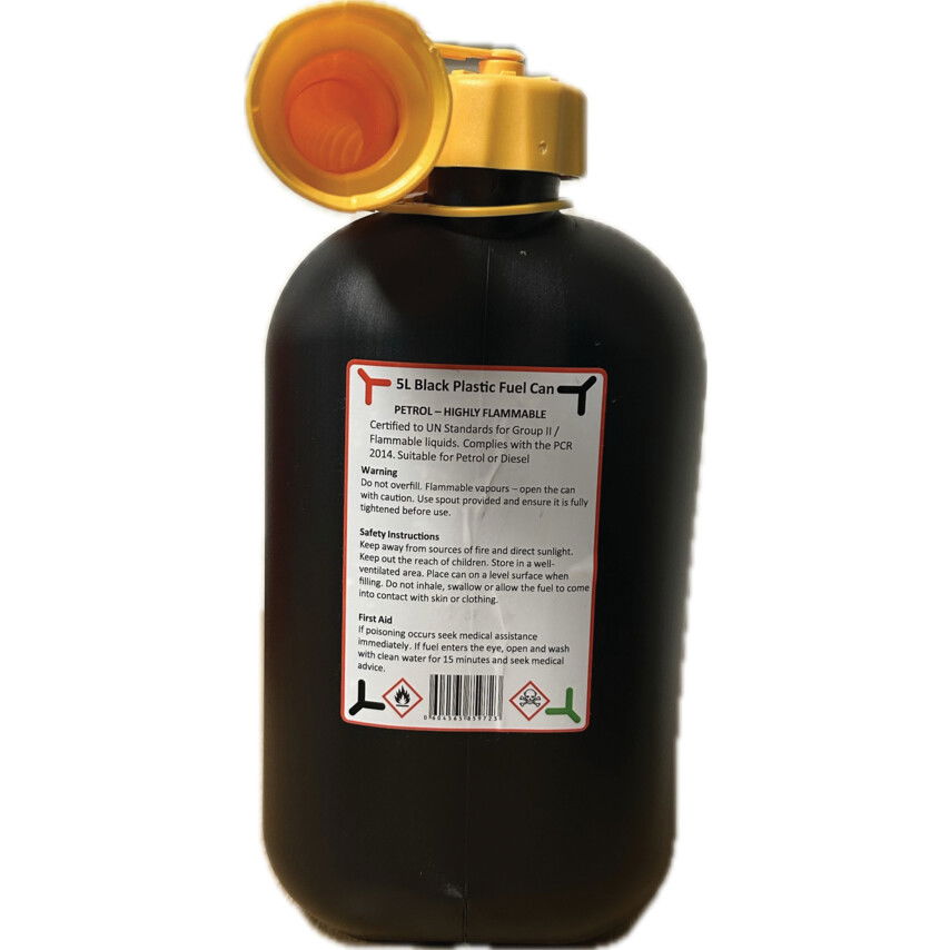 Yates International 5LITRE PLASTIC BLACK CAN  termék fő termékképe