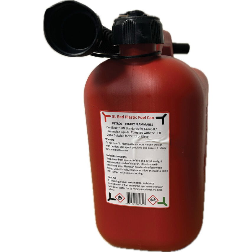 Yates International 5LITRE PLASTIC RED CAN  termék fő termékképe