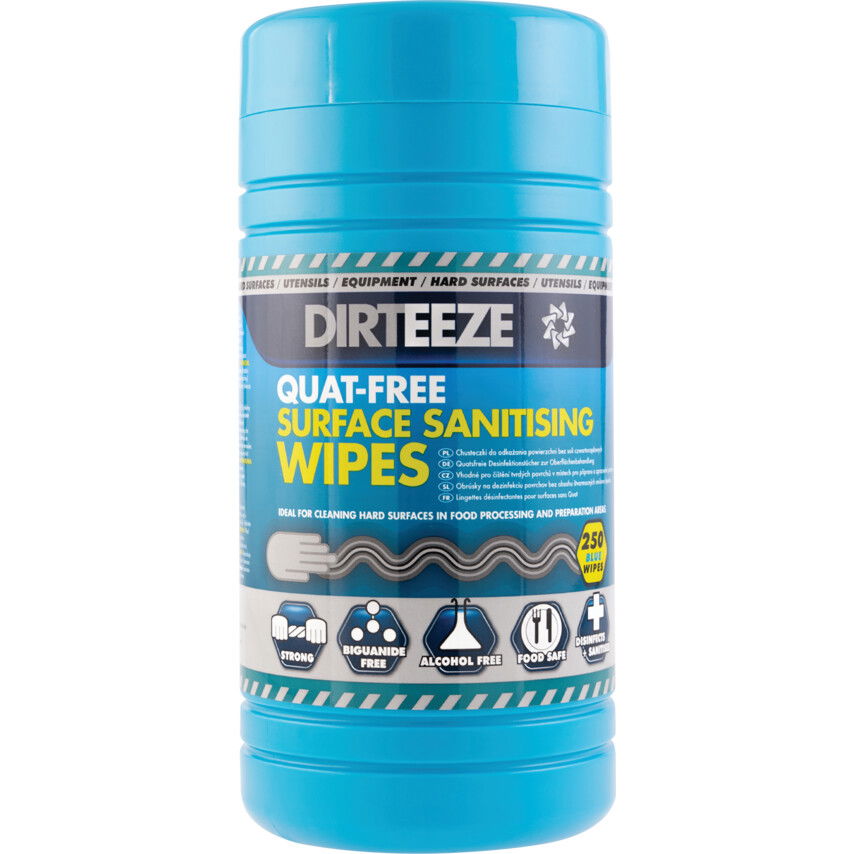 Dirteeze CANISTER ANTIBACTERIAL WIPES250SHEETS termék fő termékképe