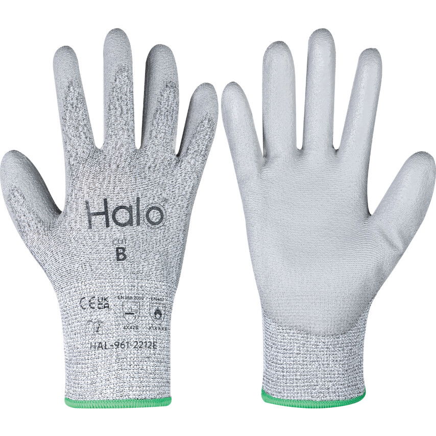 Halo VÁGÁSÁLLÓ (B SZINT), A TENYÉRRÉSZEN PU BEVONATOS KESZTYŰ, 12 DB -6 termék fő termékképe