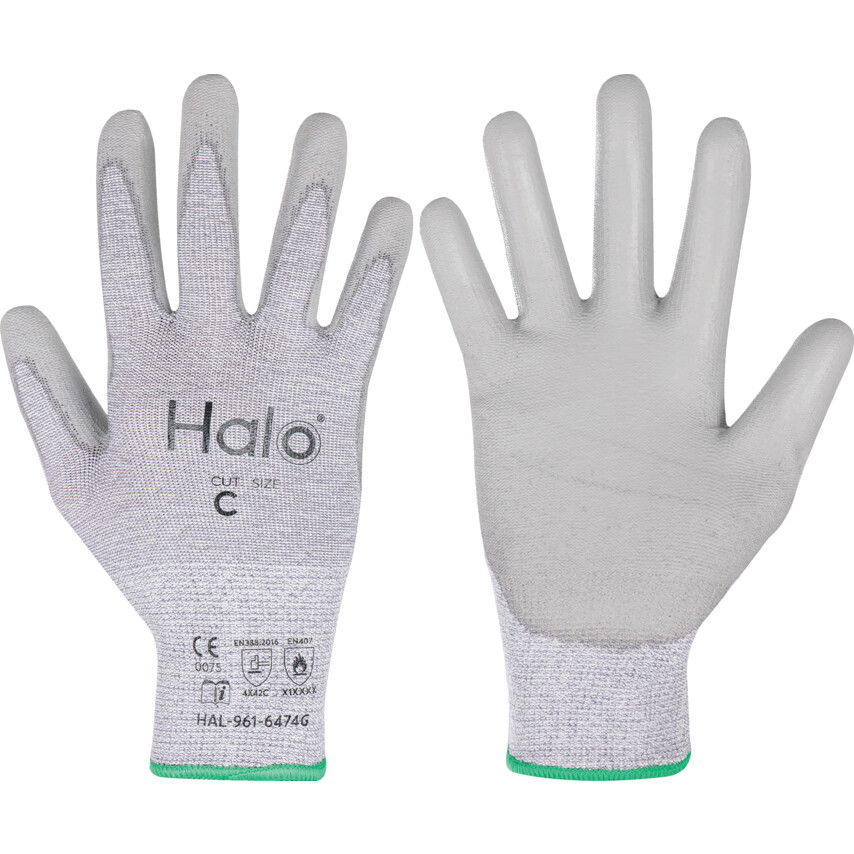Halo CUT C 13G PU PALM COATED GLOVE(S-10) termék fő termékképe