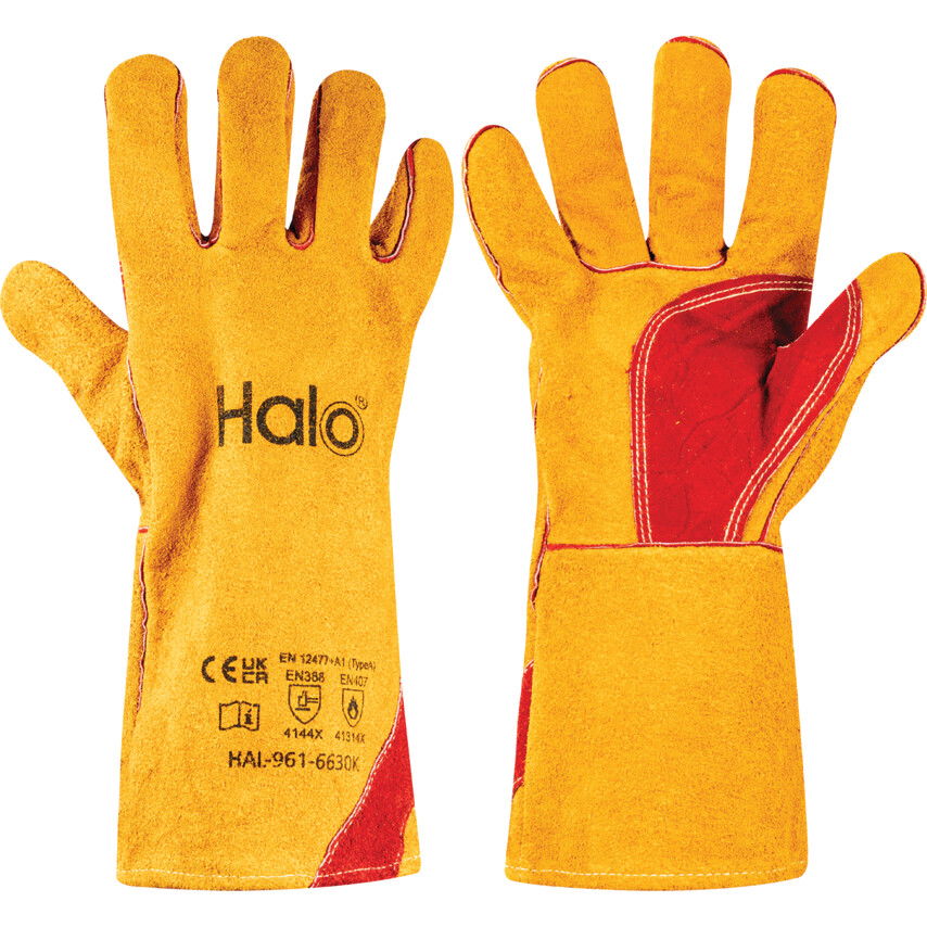 Halo NAGY TEHERBÍRÁSÚ, KEVLAR VARRÁSÚ HEGESZTŐKESZTYŰ termék fő termékképe