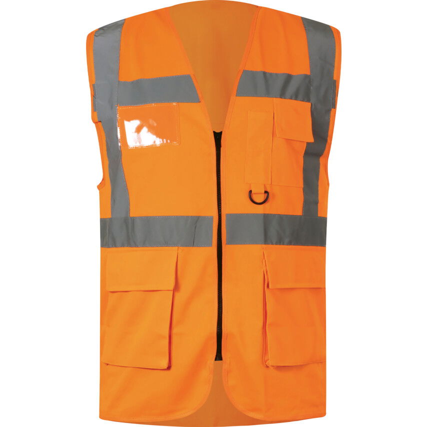Halo HI-VIS LÁTHATÓSÁGI ÜGYVEZETŐ KABÁT  (EN20471)NARANCS - XL termék fő termékképe