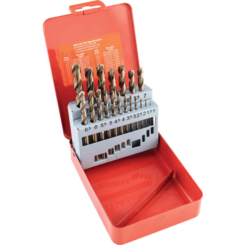 Sherwood HSS-COBALT S/SDRILLS 1-10mm x0.50mm (SET-19) termék fő termékképe