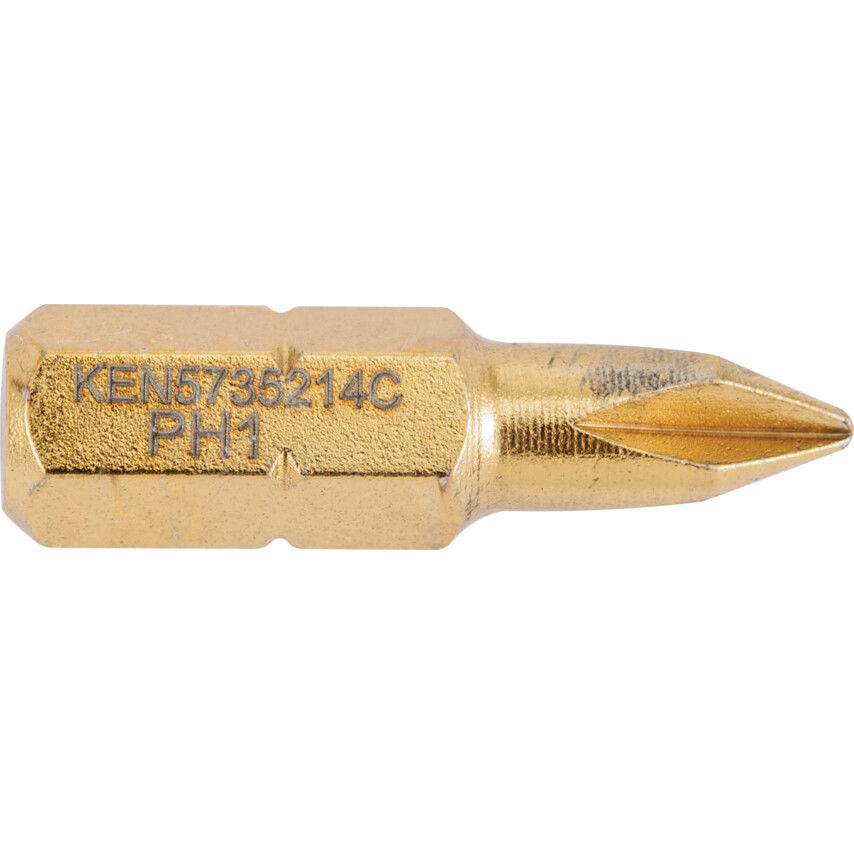 Kennedy No.1 C/PT TiN COATED SCREWDRIVERBIT 1/4" HEX STD termék fő termékképe