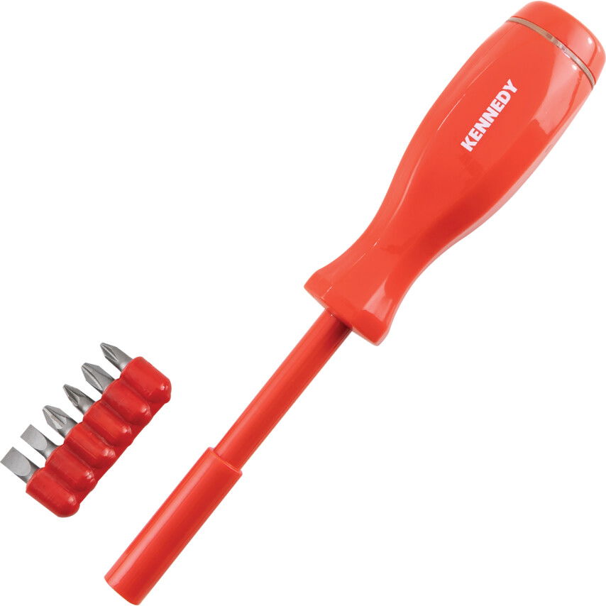 Kennedy 1/4" RACSNIS HATSZÖG CSAVARHÚZÓ BIT BEHAJTÓ 6 DB BITTEL termék fő termékképe